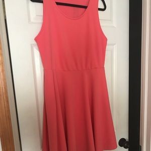 Stretch Coral Sleeveless Dress